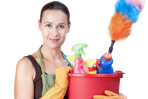 Gutter cleaning service for a Barnes home with leafy surroundings