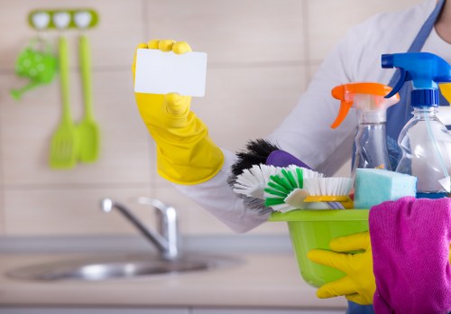 Local cleaners working in a Barnes residential property
