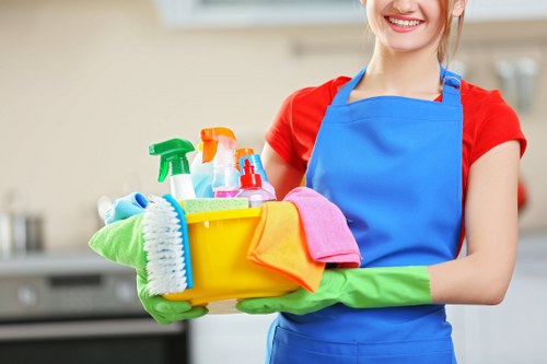 After builders cleaning equipment and dust removal in a Barnes property