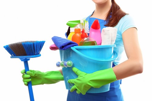 Professional cleaners maintaining an office kitchen in Barnes