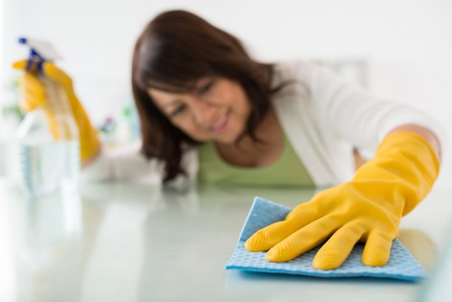 Professional cleaner preparing a Barnes property for guests or moving day